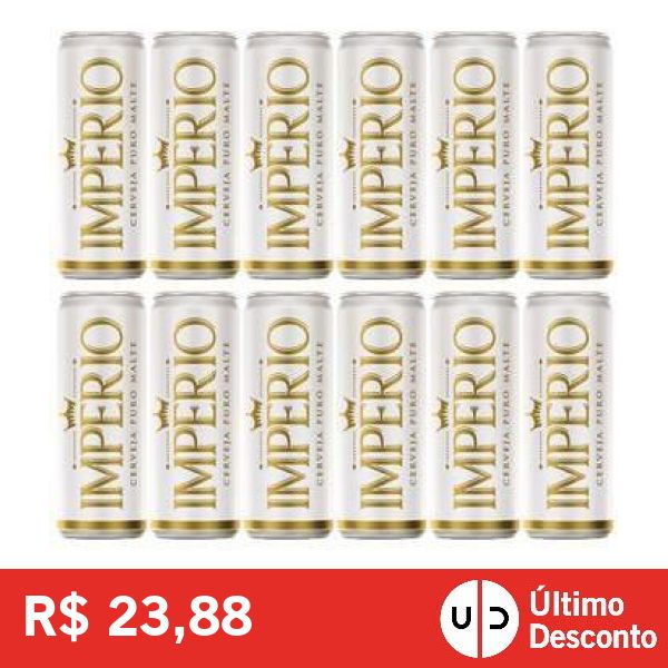 Cerveja Império Pilsen Lata 350ml Pack - 12 Unidades