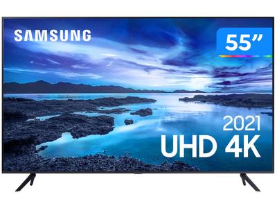 Smart TV 4K 55 Samsung Crystal HDR UN55AU7700GXZD