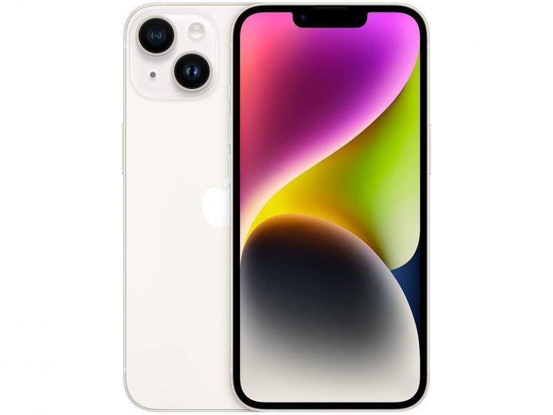 Smartphone Apple iPhone 14 128GB Câmera Dupla Branco Estelar