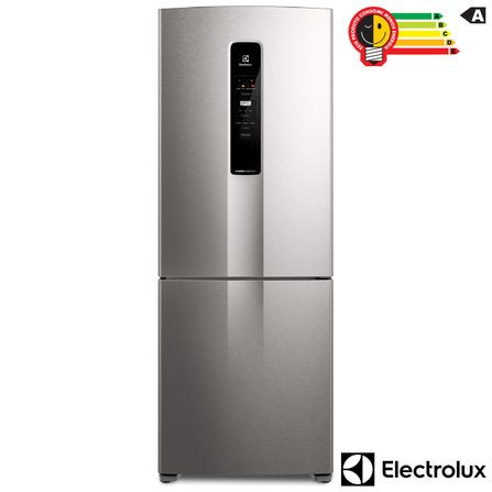 Refrigerador Electrolux Bottom Freezer IB54S Frost Free Inverse 490 Litros cor Inox