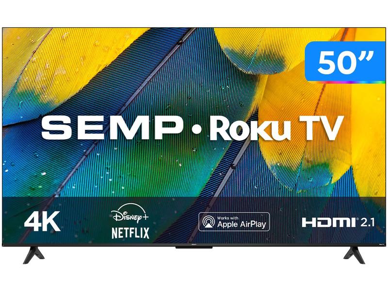 Smart TV 4K 50 Semp HDR 50RK8600 3 HDMI