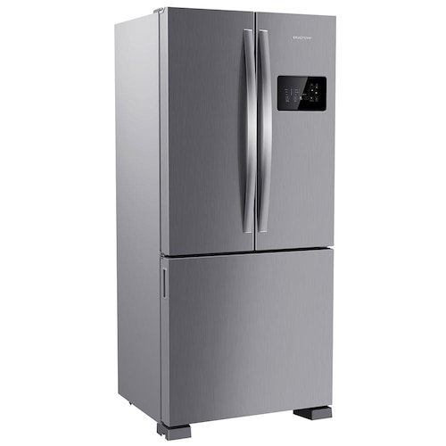 Refrigerador Brastemp BRO85AK Frost Free French Door Inverse 554 Litros cor Inox